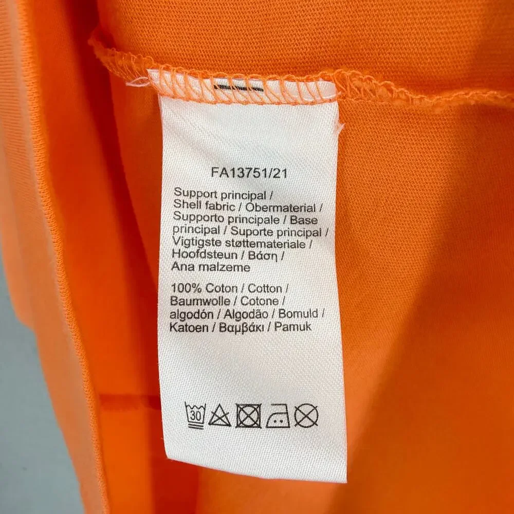 Lacoste Men's L Orange Soft Cotton Preppy Casual Basic Simple Everyday T-Shirt